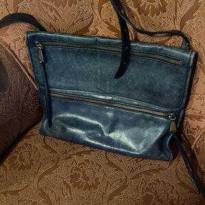 HOBO Dark Blue Leather crossbody purse